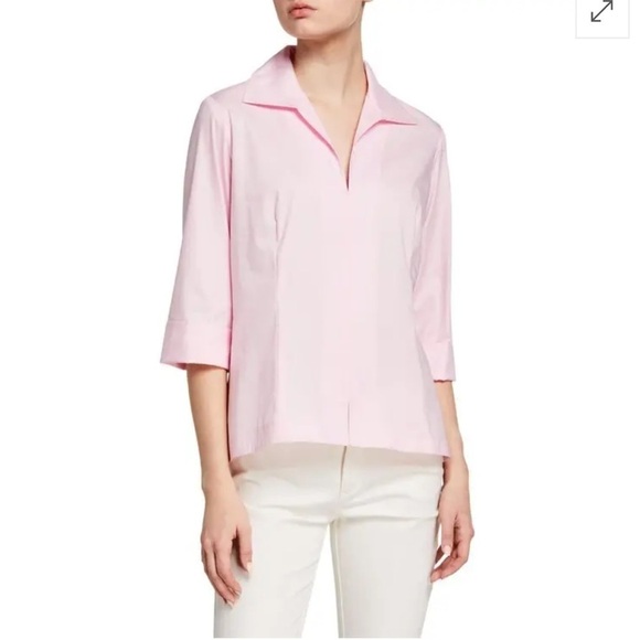 Finley Pink 3/4 Sleeves Collared Popover Top Size XS - Picture 1 of 10